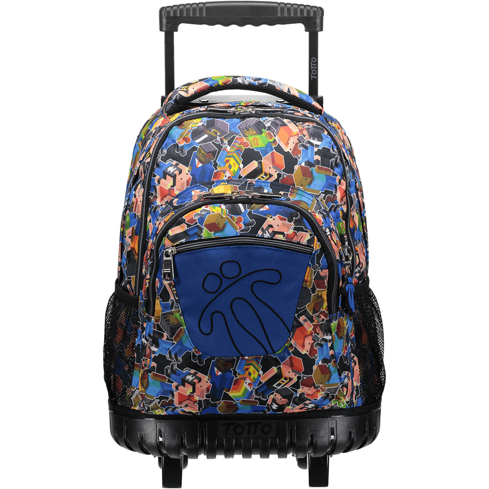 Mochila Escolar con Ruedas y Estampada Rengl n